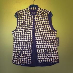 JASON MAXWELL black and white puffer vest